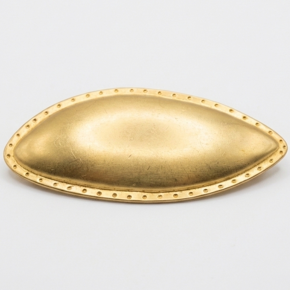 RJ Graziano Gold Tone Modernist Brooch Large Vintage